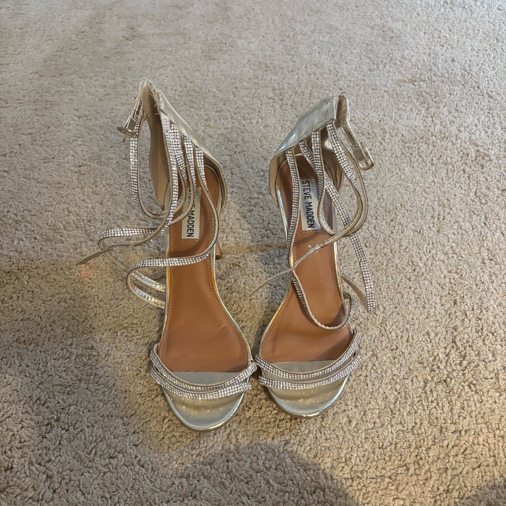 Steve Madden Silver Stiletto Heels